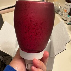 Red Speckled Glass Lamp Shade